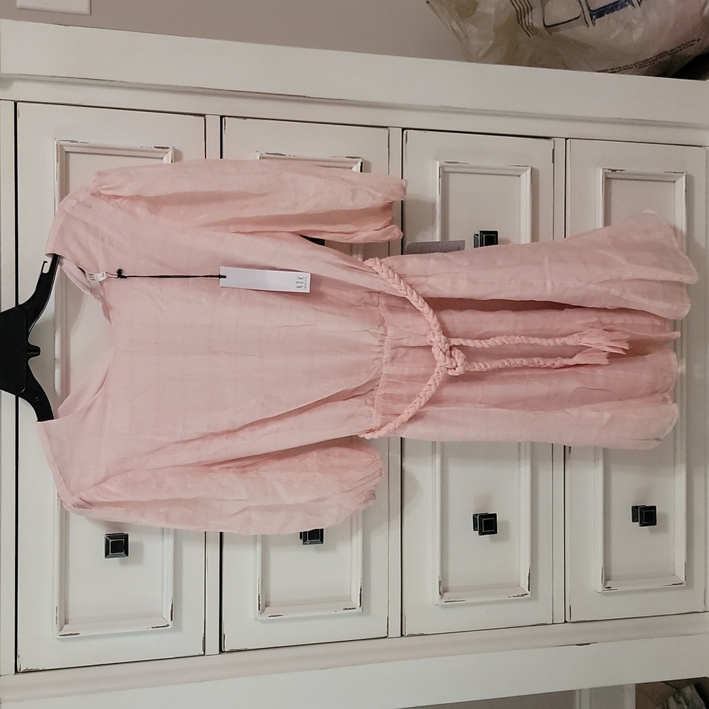 NSR Pink Dress with Rope sash Size L